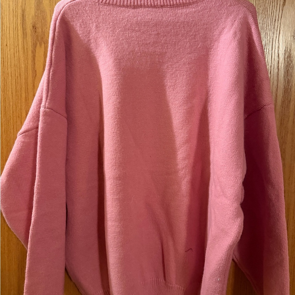 White Birch Pink Sweater with Black Heart - Picture 4 of 4